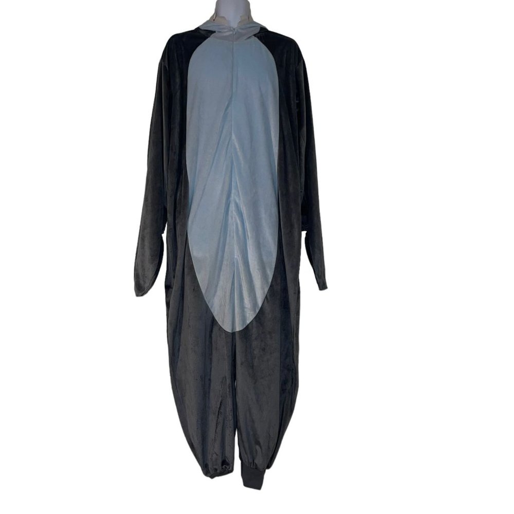 Spirit Gray Shark Costume Unisex One Size Mens Womens Fleece Unionsuit 1 Piece